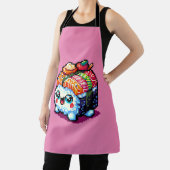 Happy Sushi Roll - Niedliche Pixel Art japanisches Schürze (InSitu)