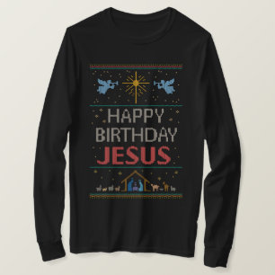 Happy Sweater Design Geburtstag Jesus Christlich T-Shirt