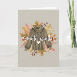 Happy Sweater Weather Karte