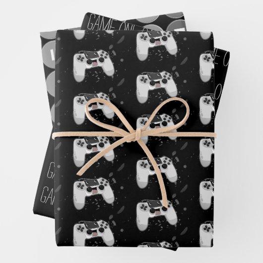 Happy & Sweaty Video Game Controller Geschenkpapier Set (Beispiel)
