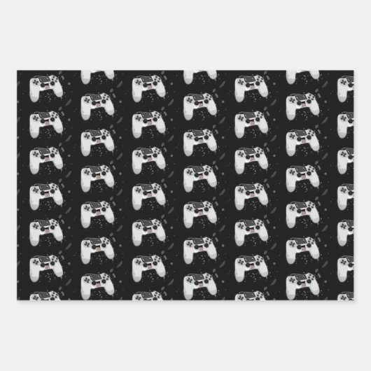 Happy & Sweaty Video Game Controller Geschenkpapier Set (Vorderseite)