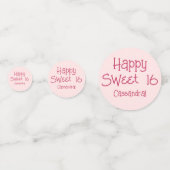 Happy Sweet 16 Candles Table Confetti Konfetti (Vorderseiten)