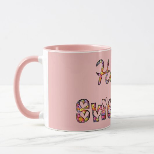 Happy Sweet 16 Niedlich Funny Candy Typografie Tasse (Links)