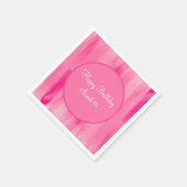 Happy Sweet 16 Pink Hübsch Personalisiert Serviette (Ecke)