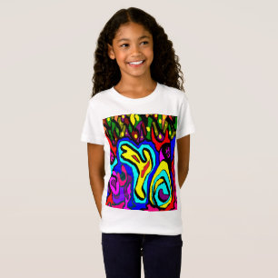 Happy Sweet Art Dekoration in lebhaften Farben für T-Shirt