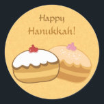 Happy Sweet Hanukkah Runder Aufkleber<br><div class="desc">Hanukkah - Happy Hanukkah Original & Creative Custom Geschenkdesign. Sie können Text hinzufügen oder löschen,  Schriftart,  Größe,  Ausrichtung und Farben ändern.</div>