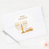 Happy Sweet Hanukkah Runder Aufkleber (Umschlag)