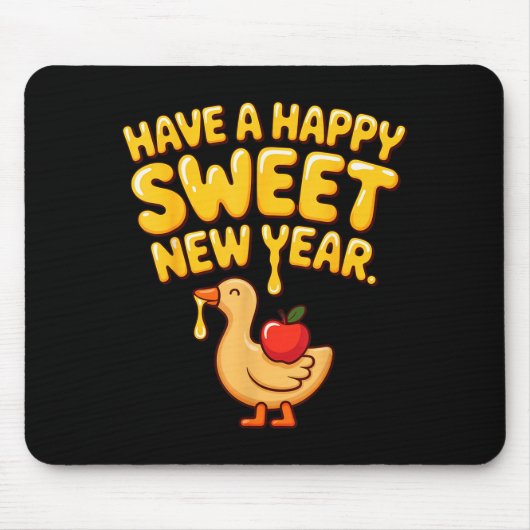 Happy Sweet New Year Goose Cookie Rosh Hashanah  Mousepad (Vorne)