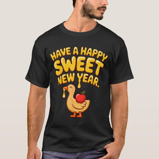 Happy Sweet New Year Goose Cookie Rosh Hashanah  T-Shirt (Vorderseite)