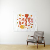 Happy Sweet New Year Wandteppich (Beispiel (Horizontal))