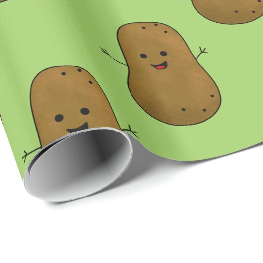 Happy Sweet Potato Geschenkpapier (Rolleneckpunkt)
