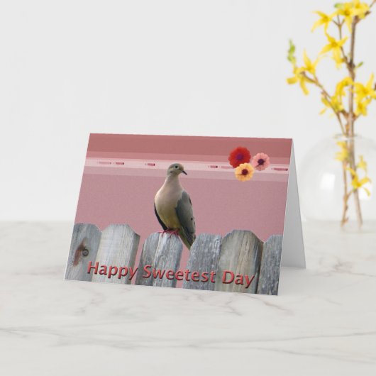 Happy Sweetest Day Liebe Dove Karte (Gelbe Blume)