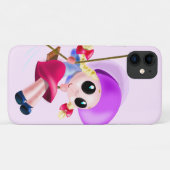 Happy Swinging Girl iPhone Case (Rückseite (Horizontal))