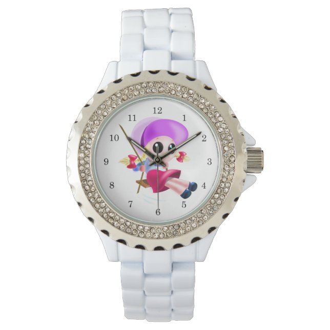 Happy Swinging Girl Watch Armbanduhr (Vorderseite)