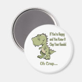 Happy T-Rex Magnet (Vorderseite/Rückseite)