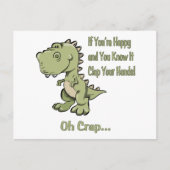 Happy T-Rex Postkarte (Vorderseite)