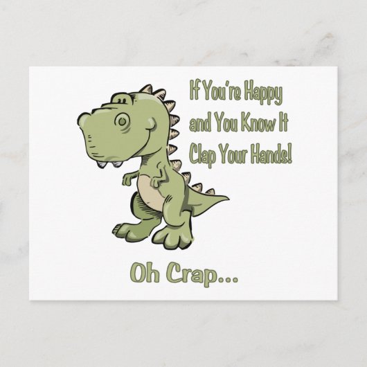 Happy T-Rex Postkarte (Vorderseite)