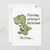 Happy T-Rex Postkarte (Vorne/Hinten)