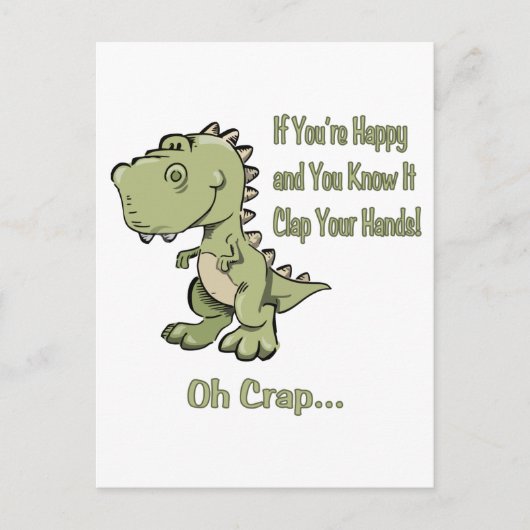Happy T-Rex Postkarte (Vorderseite)