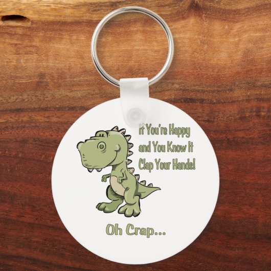 Happy T-Rex Schlüsselanhänger (Vorderseite)