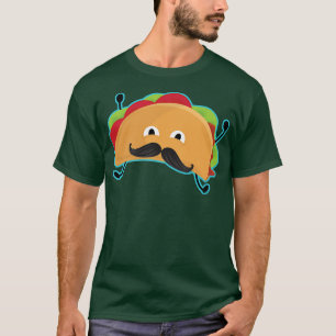 Happy Taco mit Mustache Funny Meican Food Liebhabe T-Shirt