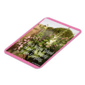 Happy Talent Pink Hollyhocks Hütte Garden Magnet (Linke Seite)