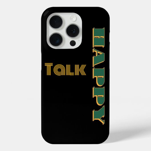 Happy Talk Green Black Case-Mate iPhone Hülle (Rückseite)
