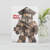 Happy Talk like a Pirate Day Card Einladung (Stehend Vorderseite)