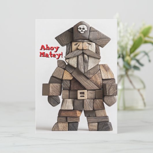 Happy Talk like a Pirate Day Card Einladung (Stehend Vorderseite)