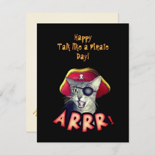 Happy Talk wie ein Pirate Day 9/19 Card (Vorne/Hinten)