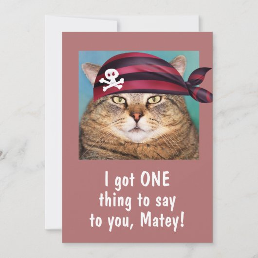 Happy Talk wie eine Piratenkatze (Vorderseite)