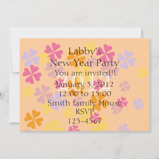 Happy Tancing Labrador Trio Cartoon Neujahr Einladung (Rückseite)