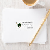 Happy Tancing levorbeugend Stock Drink.pnng Adressaufkleber (Insitu)