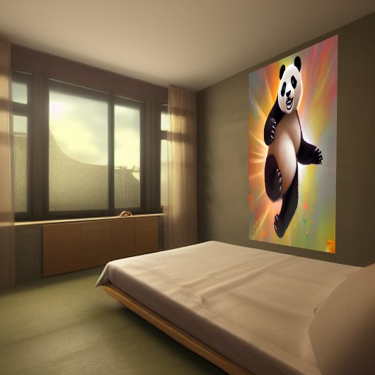 Happy Tancing Panda | AI Art Poster