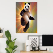 Happy Tancing Panda | AI Art Poster (Heimbüro)