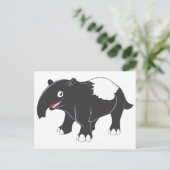 Happy Tapir Cartoon Postkarte (Stehend Vorderseite)