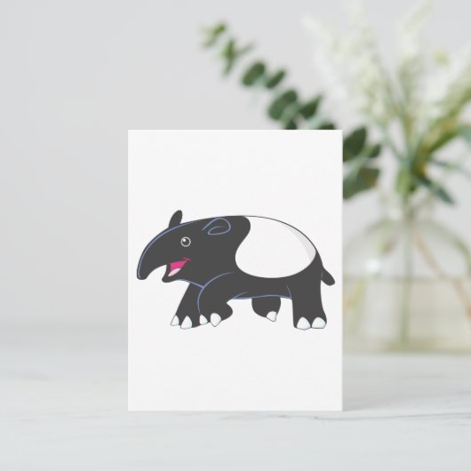 Happy Tapir Postkarte (Stehend Vorderseite)