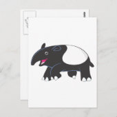 Happy Tapir Postkarte (Vorne/Hinten)