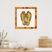 Happy Tappin' Hippy Feet Poster (Küche)