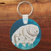 Happy Tardigrade floating under water Schlüsselanhänger (Rückseite)