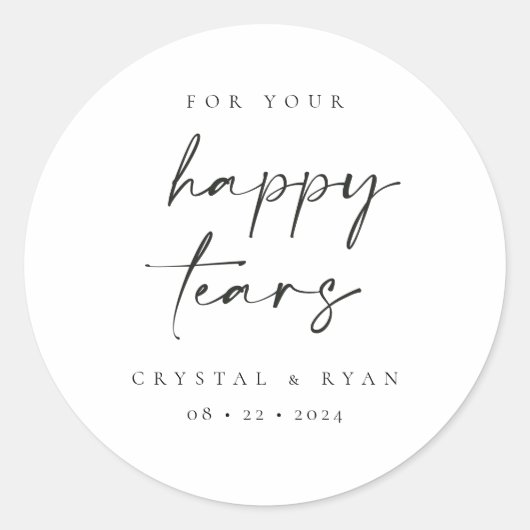 Happy Tars Hochzeitskleidung Gunst Sticker (Vorderseite)