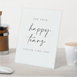 Happy Tars Hochzeitsschild Pedestal Sockelschild<br><div class="desc">Unser Schild ist perfekt,  um bei Ihrer Hochzeitsfeier ein Taschentuch anzubieten.</div>