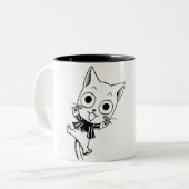 Happy Tasse - Fairy Schwanz Black & White Manga mi (Vorderseite Links)