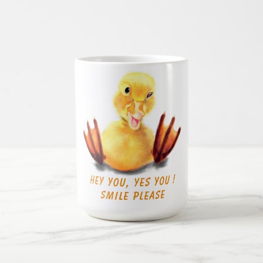 Happy Tasse Funny Yellow Duck - Custom Text (Zentrum)
