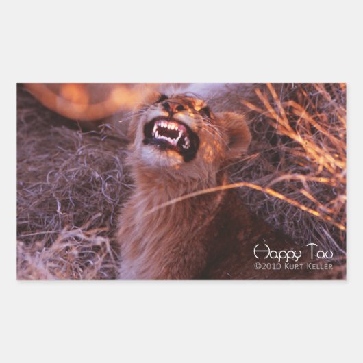 Happy Tau Rechteckiger Aufkleber (Vorderseite)