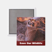 Happy Tau Rette unsere Wildnis Magnet (Vorderseite/Rückseite)