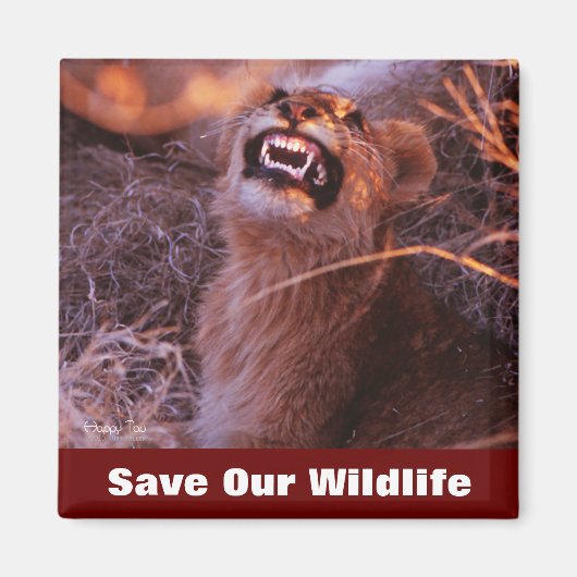 Happy Tau Rette unsere Wildnis Magnet (Vorne)