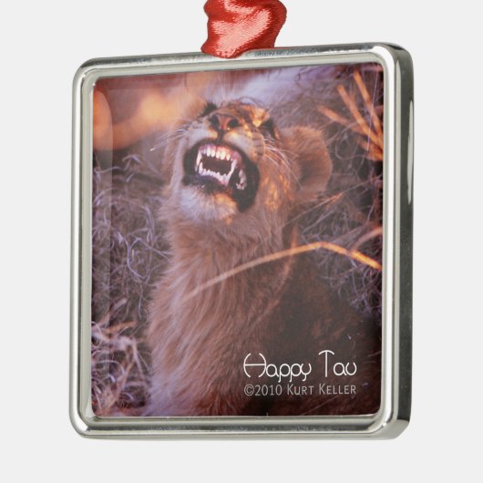 Happy Tau Silbernes Ornament (Links)