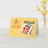 Happy Tax Day Calendar, 15. April, Spaß Karte (Gelbe Blume)