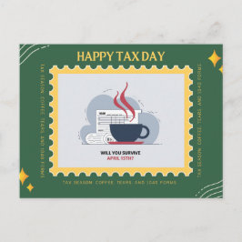 Happy Tax Day Postcard Postkarte